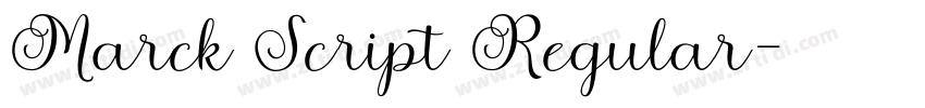 Marck Script Regular字体转换